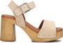 Red Rag Beige Suède Sandalen met Gouden Studs Beige Dames - Thumbnail 3