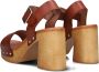 Red Rag Stijlvolle Cognac Leren Sandalen Brown Dames - Thumbnail 5