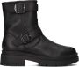 Red Rag Zwarte Leren Gesp Boots Black Dames - Thumbnail 4