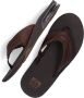 Reef Leather Fanningdark Brown Heren Slippers Donkerbruin - Thumbnail 11