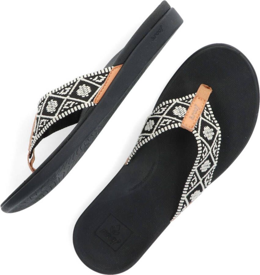 REEF Zwarte Slippers Ortho Woven