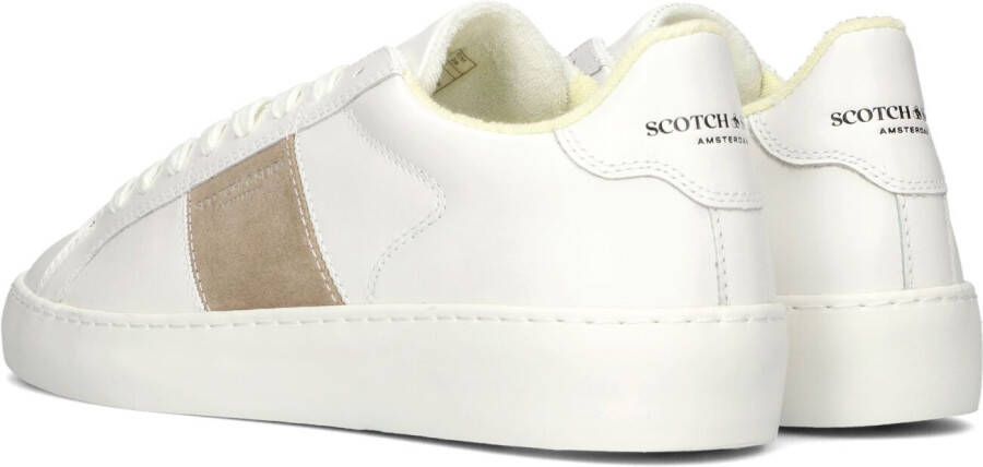 Scotch & Soda Witte Lage Sneakers Plakka 2.0