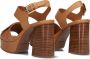 See by Chloé Bruine Leren Sandalen met Blokhak Brown Dames - Thumbnail 4