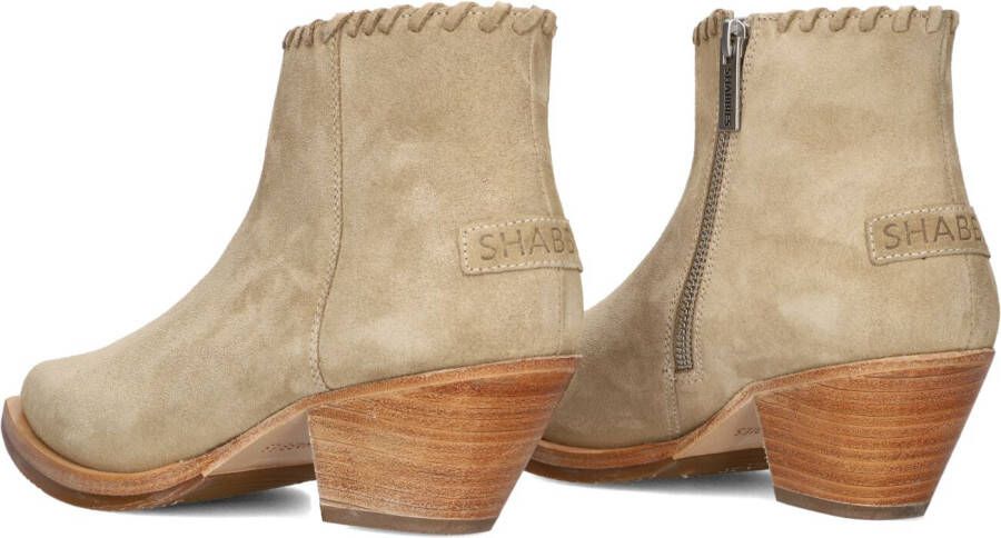 SHABBIES Beige Enkellaarsjes Lute Ankie