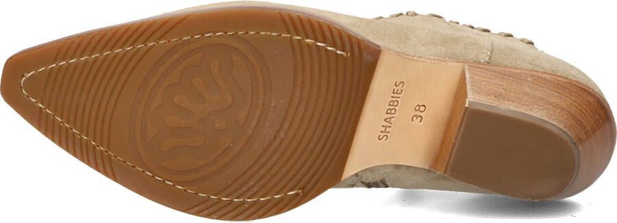 SHABBIES Beige Enkellaarsjes Lute Ankie