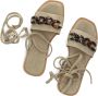 Strappy Sandals chain Detail bruin Tinten 170020237 Sandalen Dames Beige - Thumbnail 6