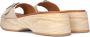 Shabbies Beige Suède Slippers met Zilverkleurige Gespsluiting Beige Dames - Thumbnail 5