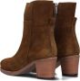 Shabbies Amsterdam Shabbies Lieve G Ankle Boot Enkellaarsjes Enkelboots met rits Dames Bruin - Thumbnail 5