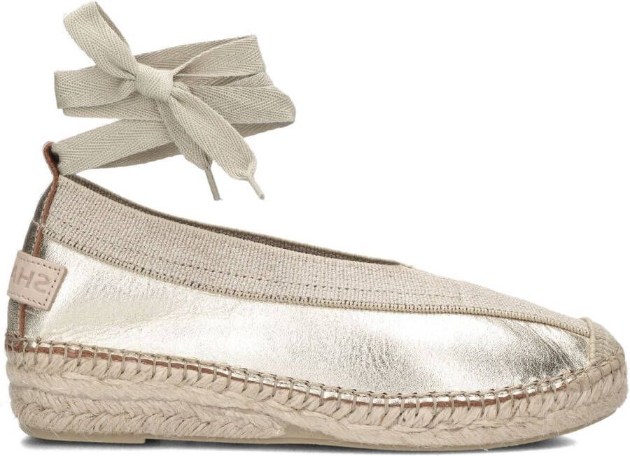 SHABBIES Gouden Espadrilles Palma Kimono Metal