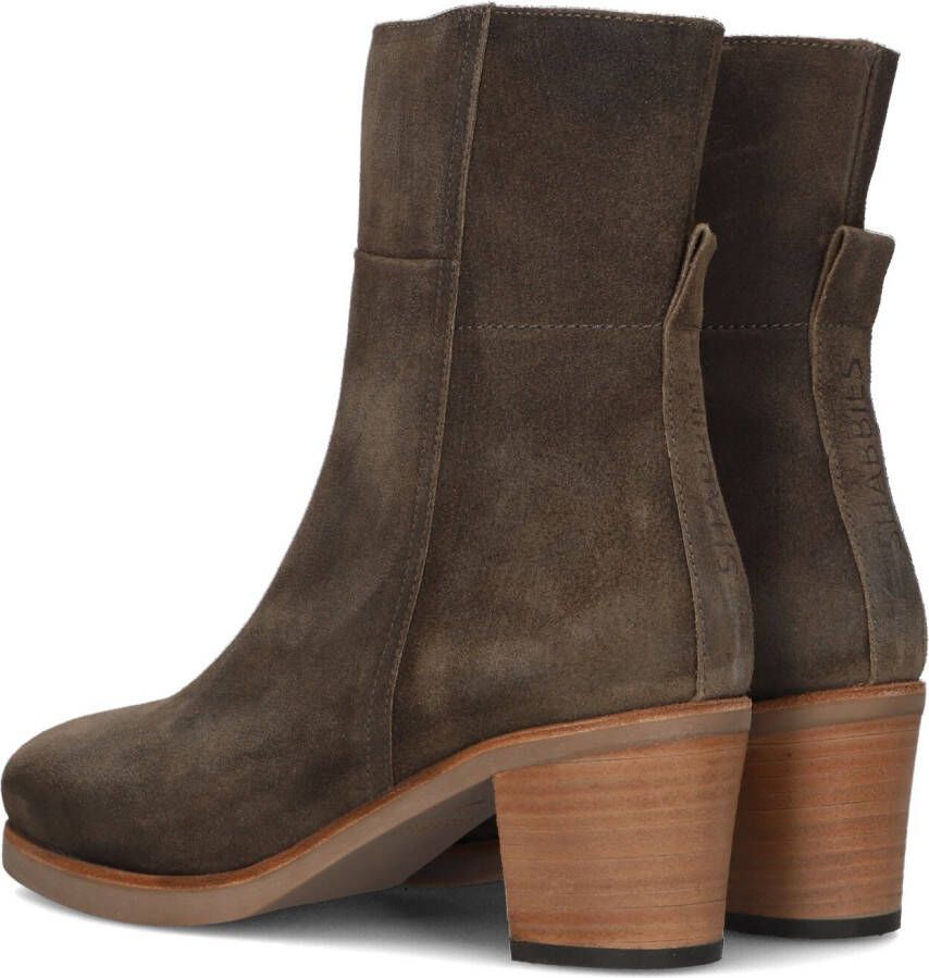 SHABBIES Taupe Enkellaarsjes Lieve G Ankle Boot