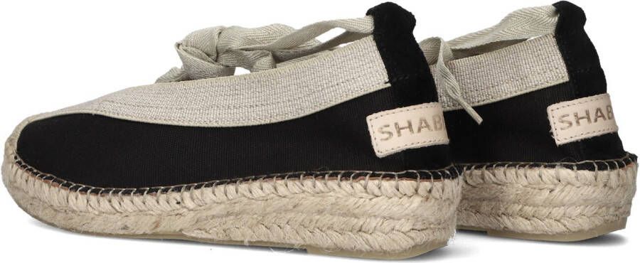 SHABBIES Zwarte Espadrilles Palma Kimono