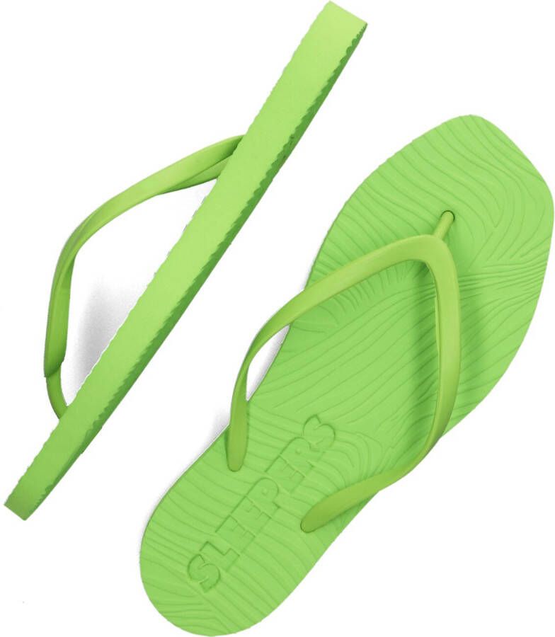 SLEEPERS Groene Teenslippers Tapered