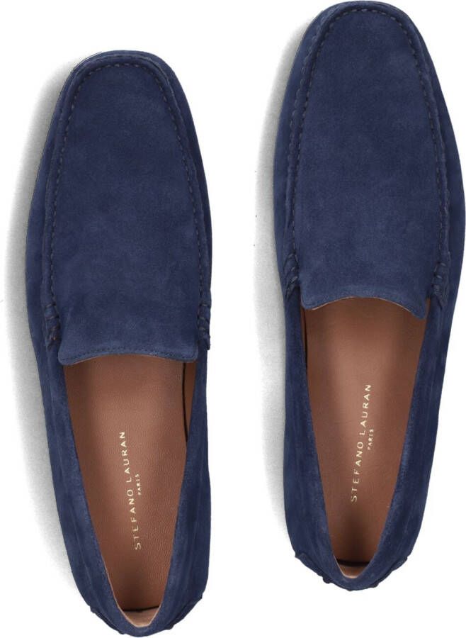 STEFANO LAURAN Blauwe Mocassins 2 Gesp Bio Slipper