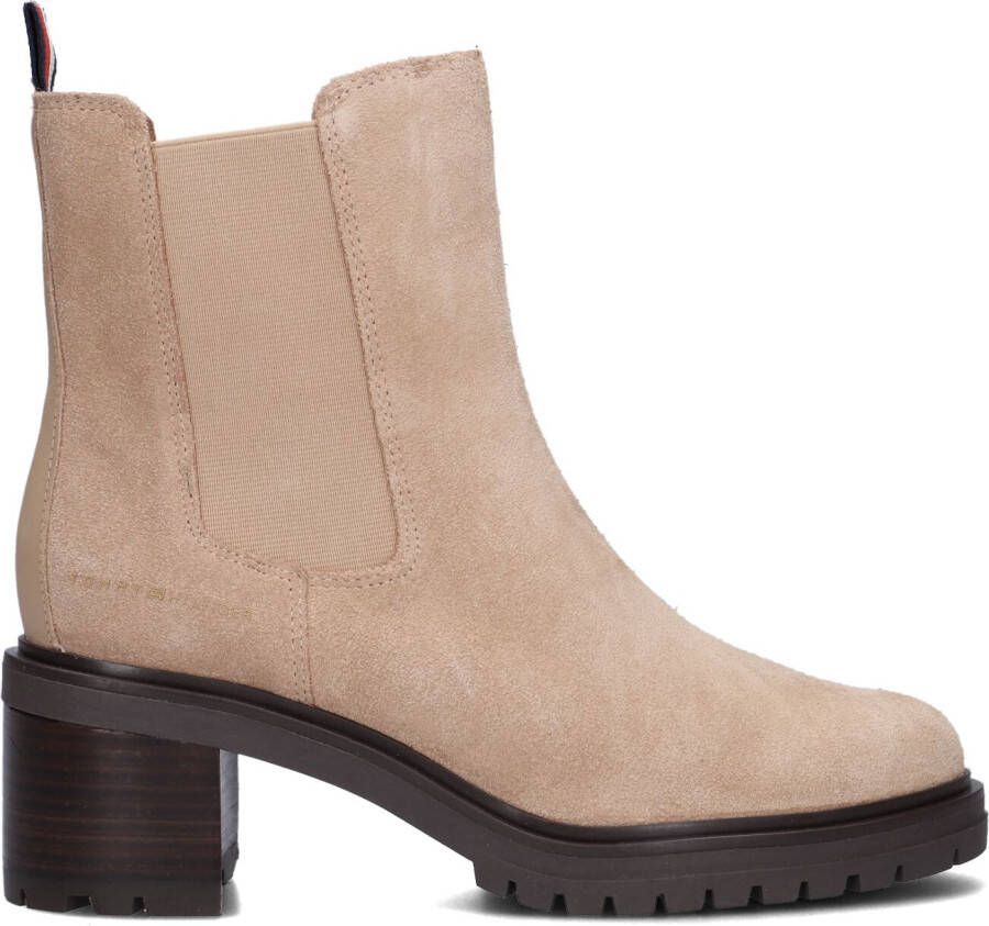 Tommy Hilfiger Beige Chelsea Boots Outdoor Chelsea Mid Heel Boot