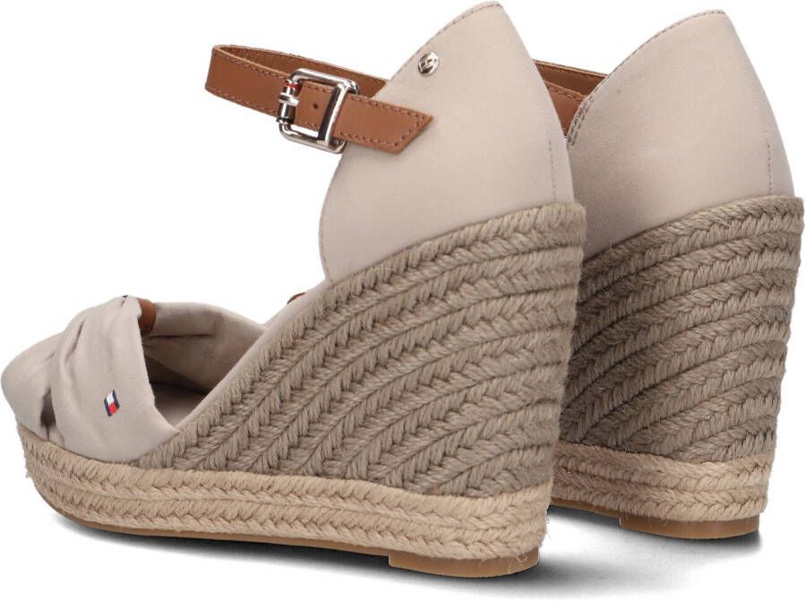 Bruin Tinten Basic Open Toe High Wedge Espadrilles Met Sleehak Dames Beige - Foto 4