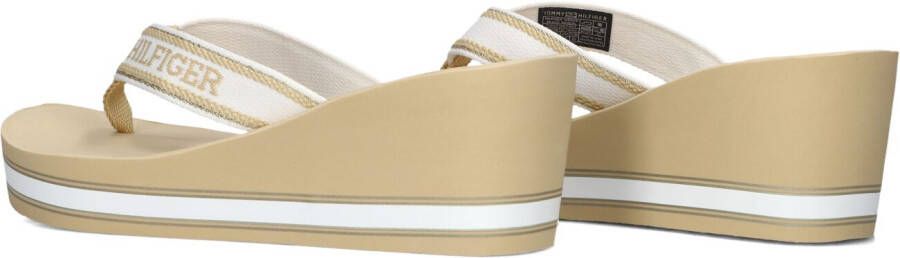 TOMMY HILFIGER Beige Teenslippers Hilfiger Wedge Beach