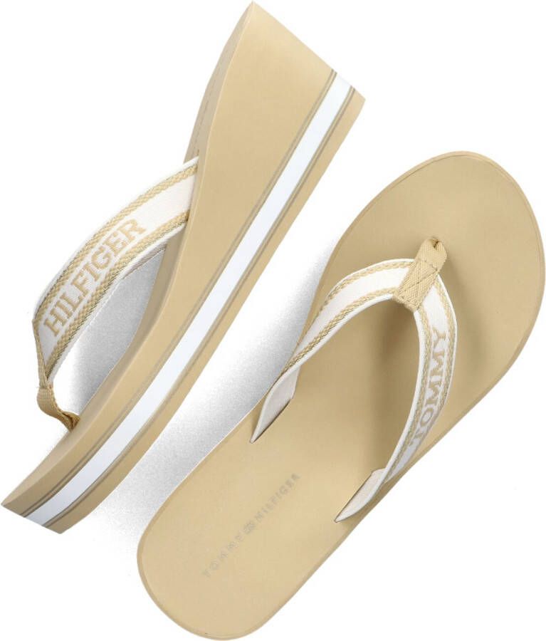 TOMMY HILFIGER Beige Teenslippers Hilfiger Wedge Beach