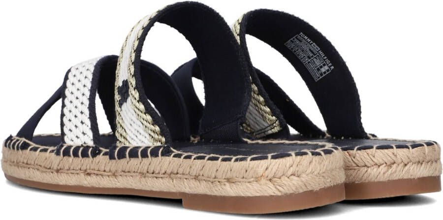 Tommy Hilfiger Slippers GOLDEN WEBBING SANDAL met markante siernaden - Foto 8