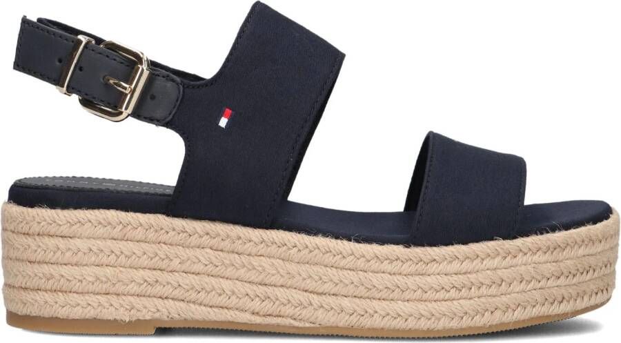 TOMMY HILFIGER Blauwe Espadrilles Mid Wedge Sandal