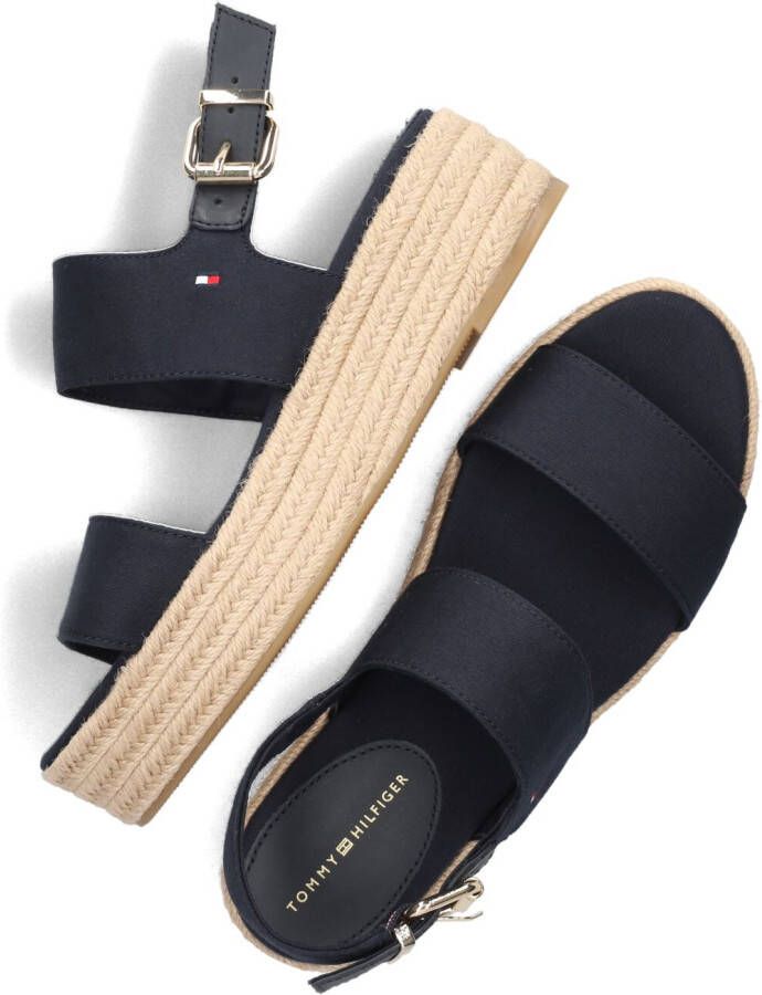 TOMMY HILFIGER Blauwe Espadrilles Mid Wedge Sandal