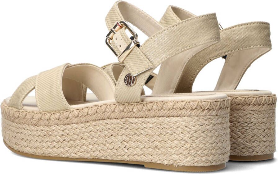 Tommy Hilfiger Gouden Sandalen Shiny Touches Flatform Wedge