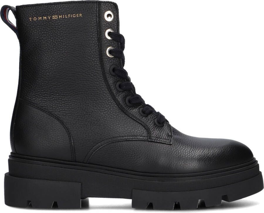 TOMMY HILFIGER Zwarte Boots Bicolor Lace-up