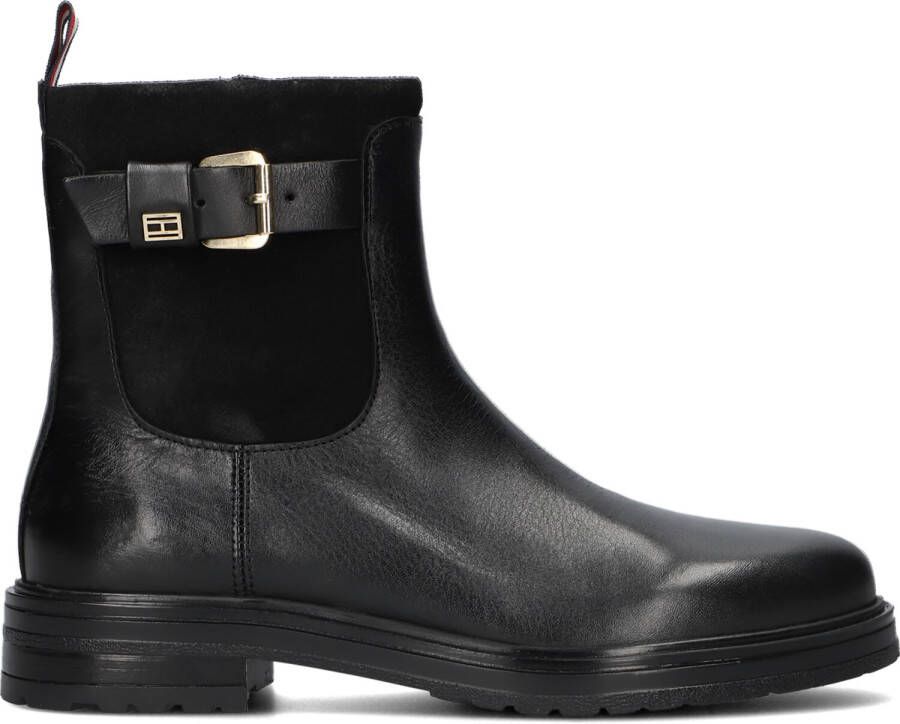 TOMMY HILFIGER Zwarte Enkellaarsjes Belt Bootie