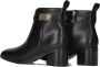 TOMMY HILFIGER Enkellaarsjes Dames Logo Mid Heel Bootie Maat: 36 Materiaal: Leer Kleur: Zwart - Thumbnail 4