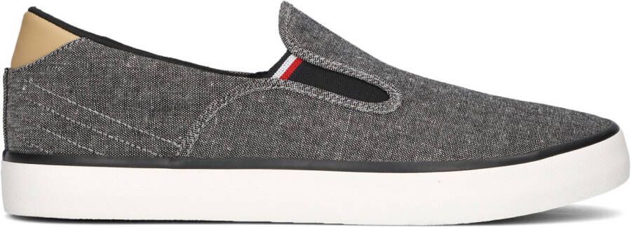 TOMMY HILFIGER Zwarte Instappers Hi Vulc Low Slipon Chambray