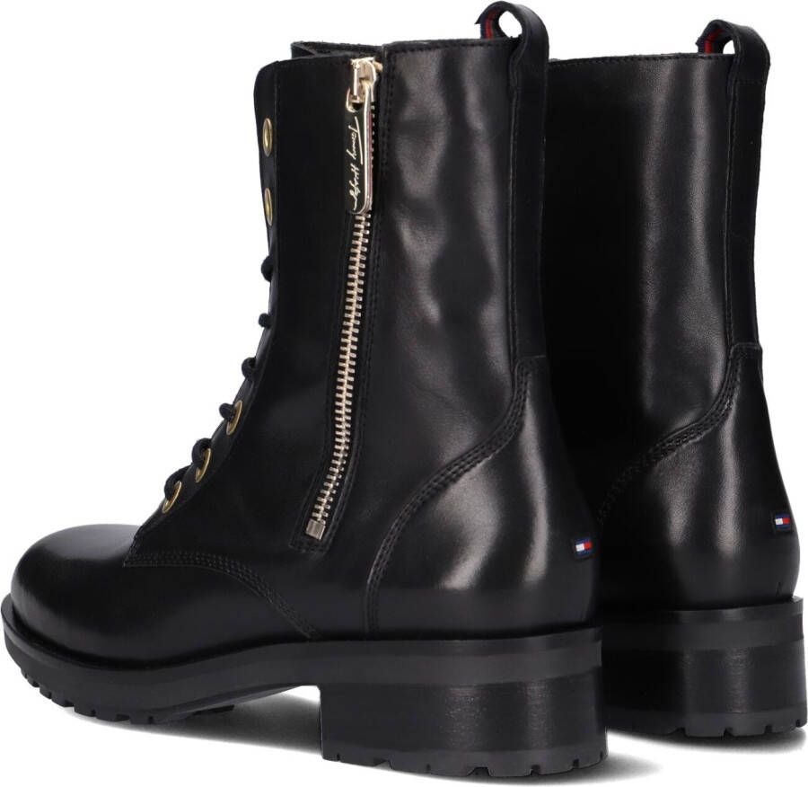 Tommy Hilfiger Zwarte Veterboots Th Essentials Biker Boot