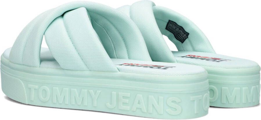 Tommy Jeans Groene Slippers Flatform