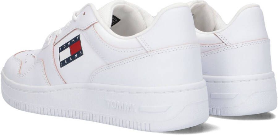 Tommy Jeans Witte Lage Sneakers Etch Basket Women