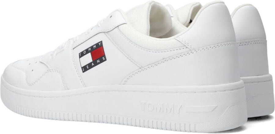 Tommy Jeans Witte Lage Sneakers Retro Basket