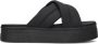 Tommy Hilfiger Urban Flatform Sandalen met Opvallende Lettering Black Dames - Thumbnail 4