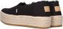 TOMS Valencia | Espadrilles met platea Zwart Canvas Espadrilles Dames - Thumbnail 6