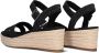 TOMS Audrey linnen sandalen met sleeha Zwart Textiel Sandalen met hak Dames - Thumbnail 4