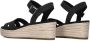 TOMS Audrey linnen sandalen met sleeha Zwart Textiel Sandalen met hak Dames - Thumbnail 4