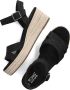 TOMS Audrey linnen sandalen met sleeha Zwart Textiel Sandalen met hak Dames - Thumbnail 6