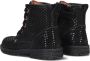 Ton & Ton Hedvig Veterboots Laarzen Met Veters Meisjes Kids Zwart - Thumbnail 3