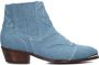 Toral Cowboylaarzen Dames Laarzen Damesschoenen Leer Sonia Jeans blauw - Thumbnail 4