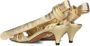 Toral Gouden Geknoopte Enkelband Hoge Hak Sandalen Yellow Dames - Thumbnail 4