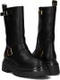 Twinset Zwarte Enkelboots met Gouden Accenten Black Dames - Thumbnail 6