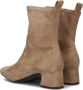 Unisa Bruin Tinten Lemico Enkellaarsjes Enkelboots met rits Dames Beige - Thumbnail 3