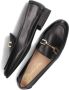 Unisa Zwarte leren loafers met gouden horsebit detail Black Dames - Thumbnail 7