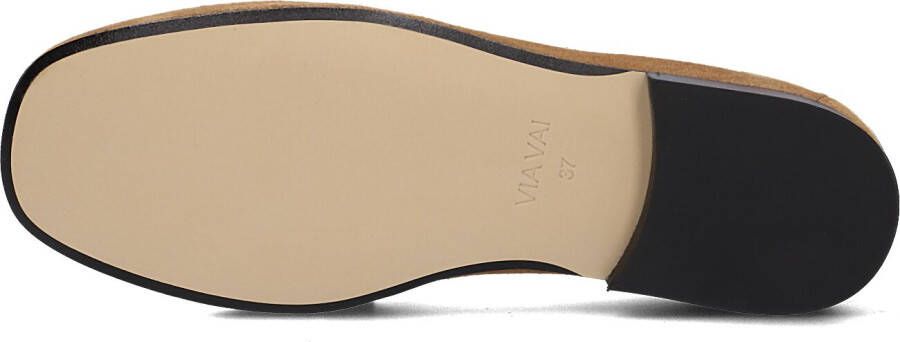 VIA VAI Cognac Loafers Indiana Leaf