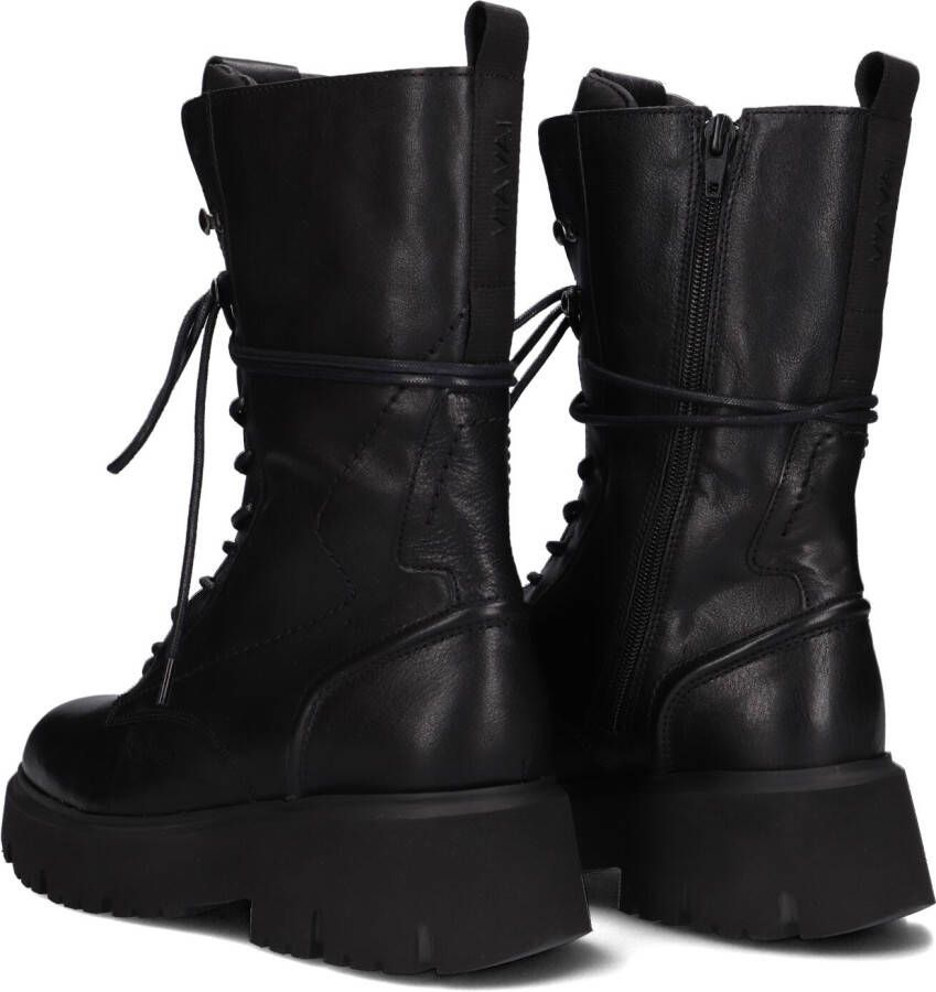 VIA VAI Zwarte Veterboots Ziva Rave