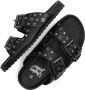 VINGINO Lizza leren slippers met studs zwart Meisjes Leer 36 - Thumbnail 7