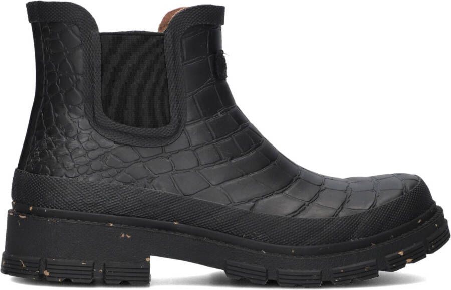 WODEN Zwarte Laarzen Liv Croco Waterproof