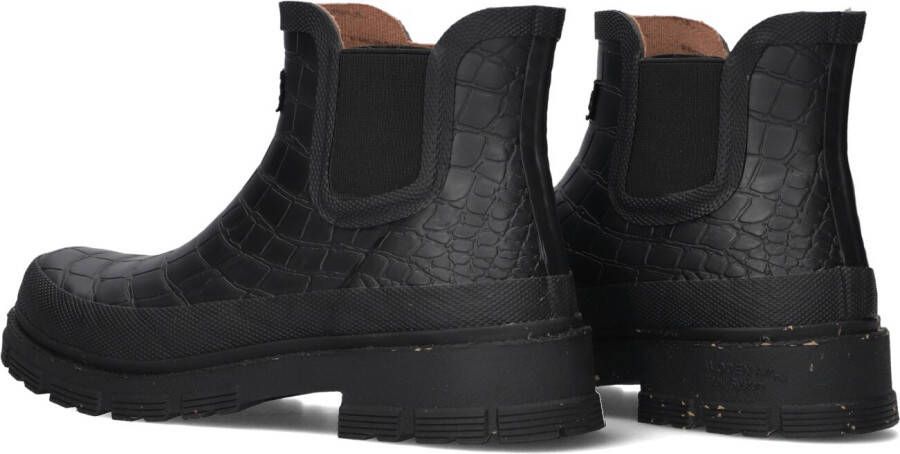 WODEN Zwarte Laarzen Liv Croco Waterproof