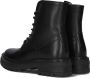 Wysh Monk-k-47 Veterboots Laarzen Met Veters Meisjes Kids Zwart - Thumbnail 3